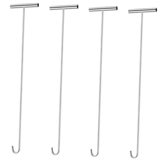 4 Pack 31" Fifth Wheel Puller 5th Wheel Pin Puller for Semi J Hook Silver