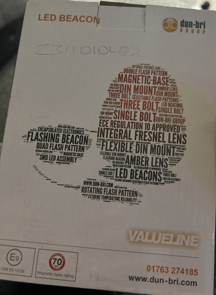 dun bri led beacon three bolt