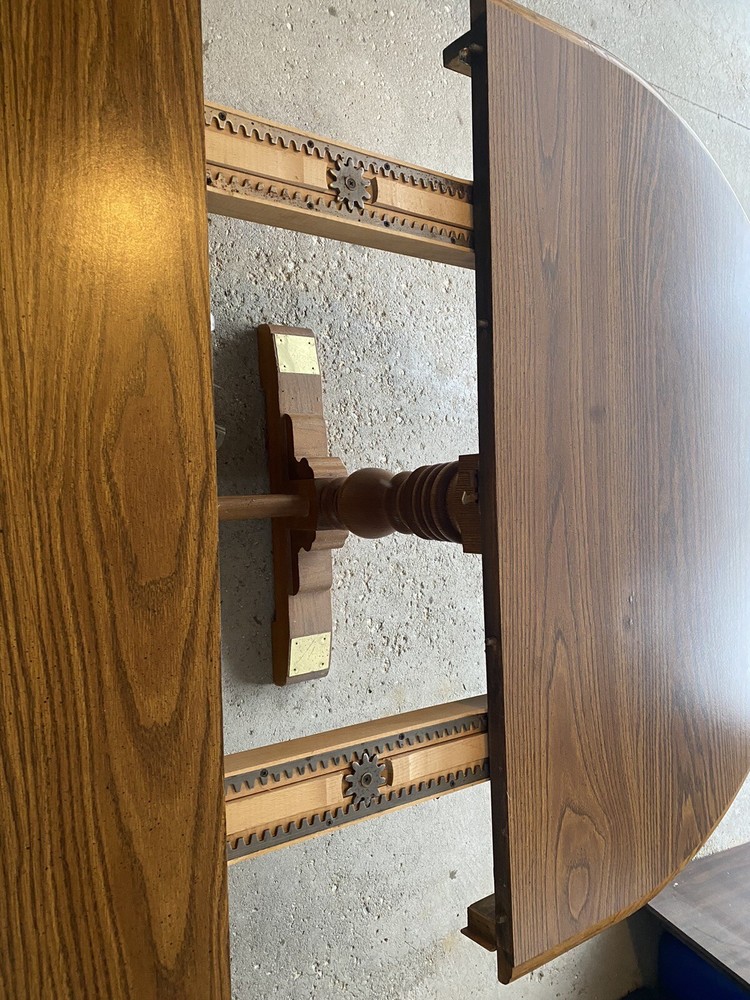 Double Pedestal Dining Room Table With 4 Chairs