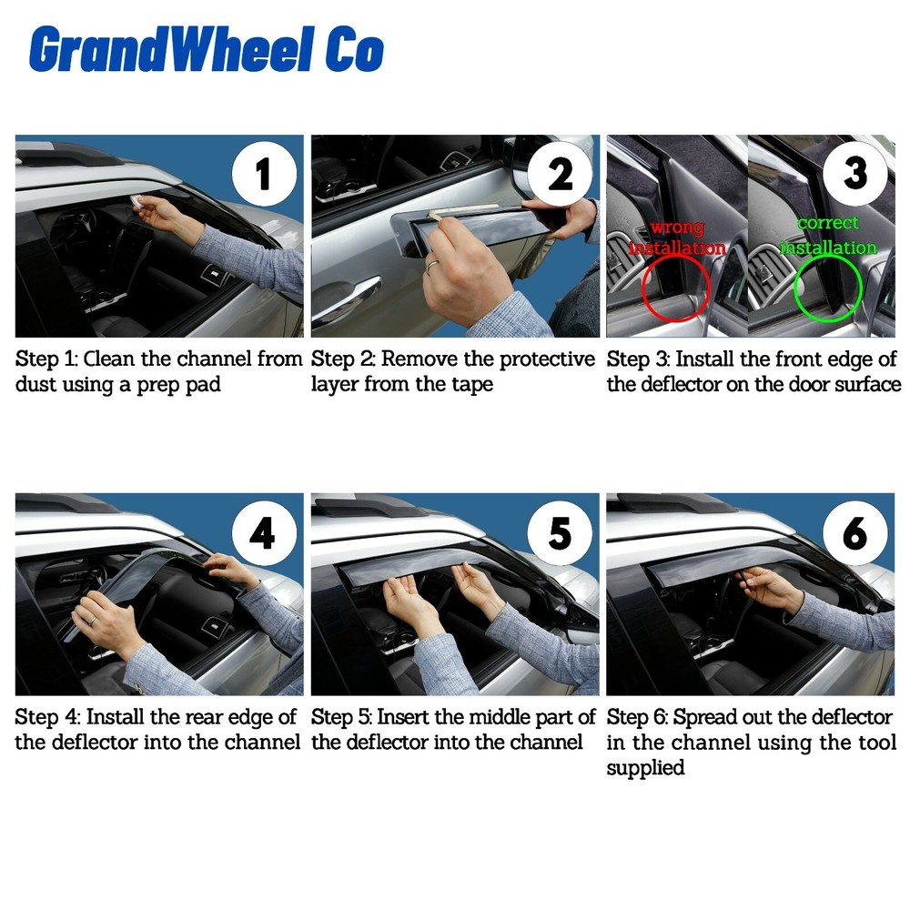 Rain Guards Vent Visors Shade for 2014-2020 Nissan Rogue