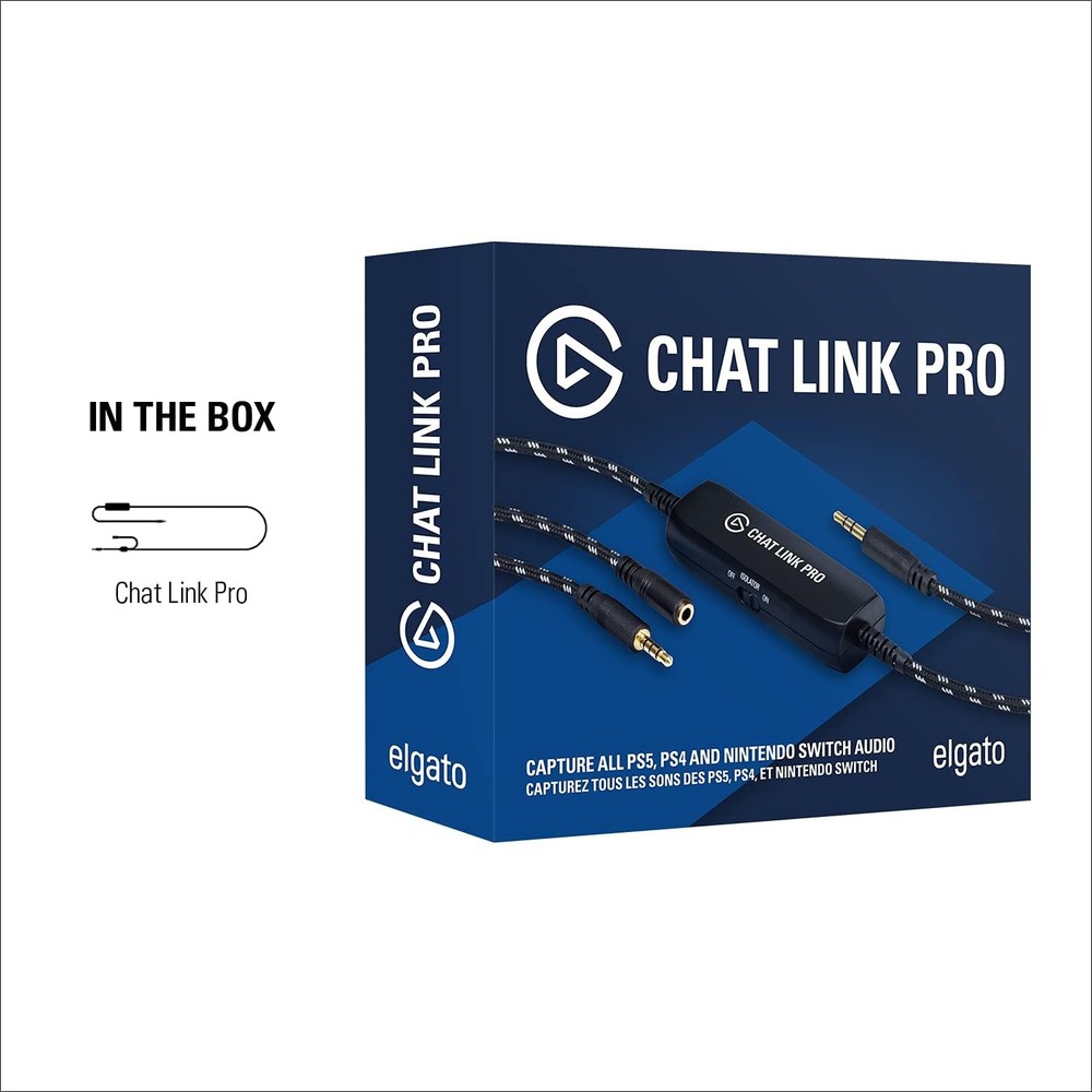 Chat Link Pro Audio Adapter for PS5, PS4, Nintendo Switch, Black