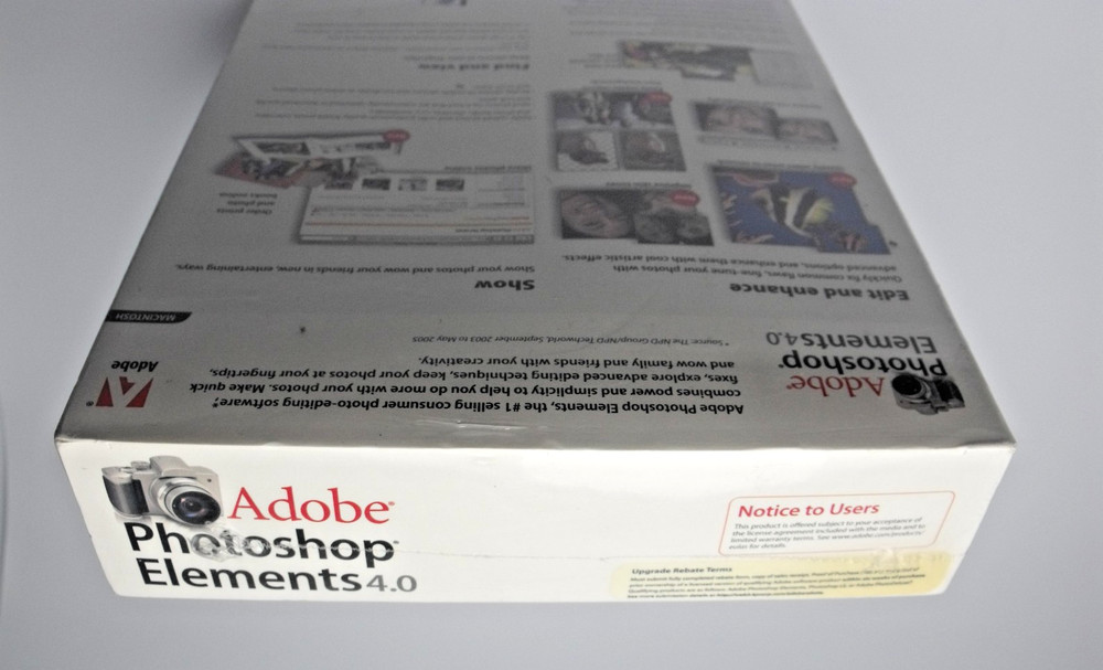 adobe photoshop elements 4.0 still in plastic - not opened