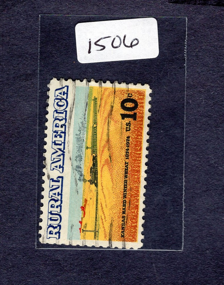 1974 Stamp #1506 Wheat Fields and Train Used