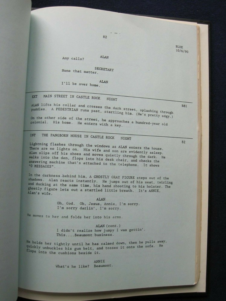 ORIGINAL SCRIPT for STEPHEN KING Novel THE DARK HALF by GEORGE A ROMERO