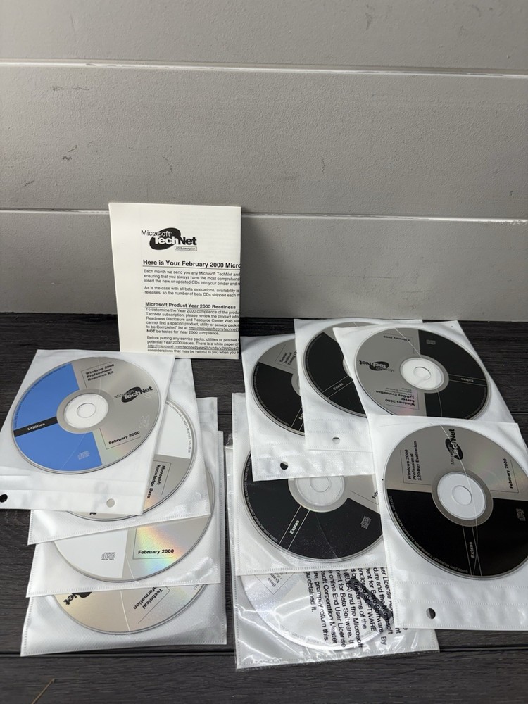 5 Sets Microsoft TechNet CDs 99-2000