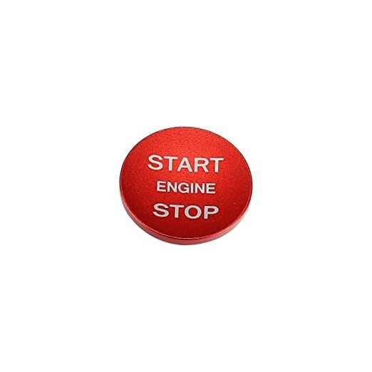 Engine Start Stop Button Cover One Click Push Start Button Trim Sticker Red