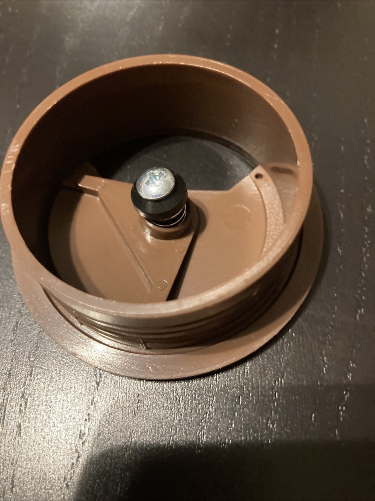 Computer TABLE DESK PLASTIC ROUND CIRCLE GROMMET, BROWN 2 1/4"