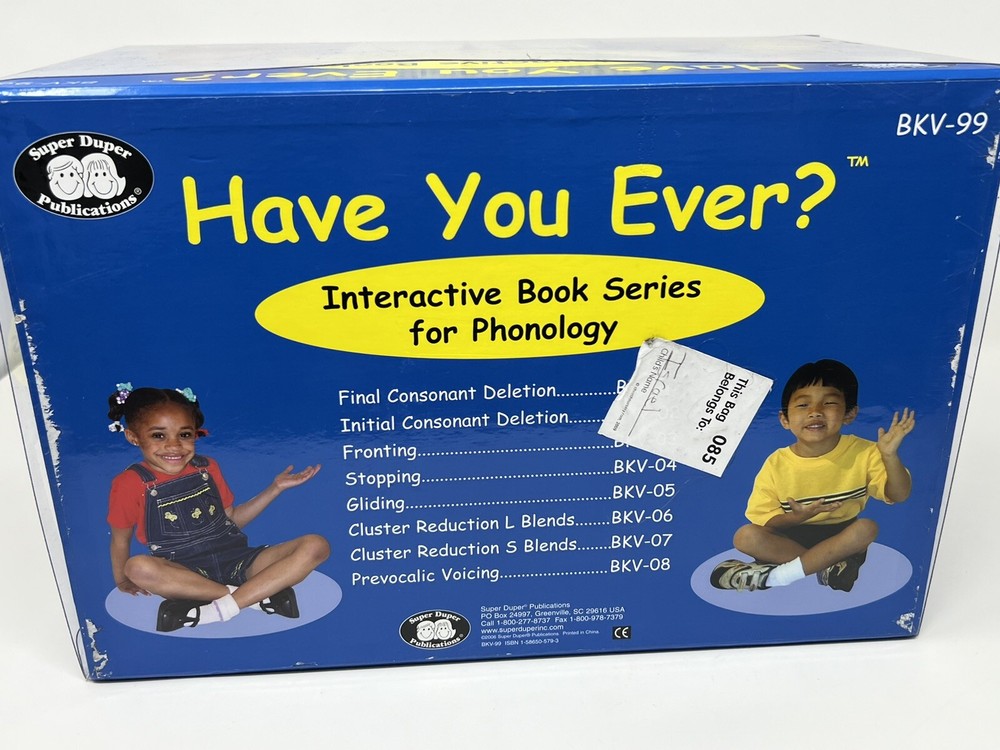 Super Duper Have You Ever? Interactive Books for Phonology