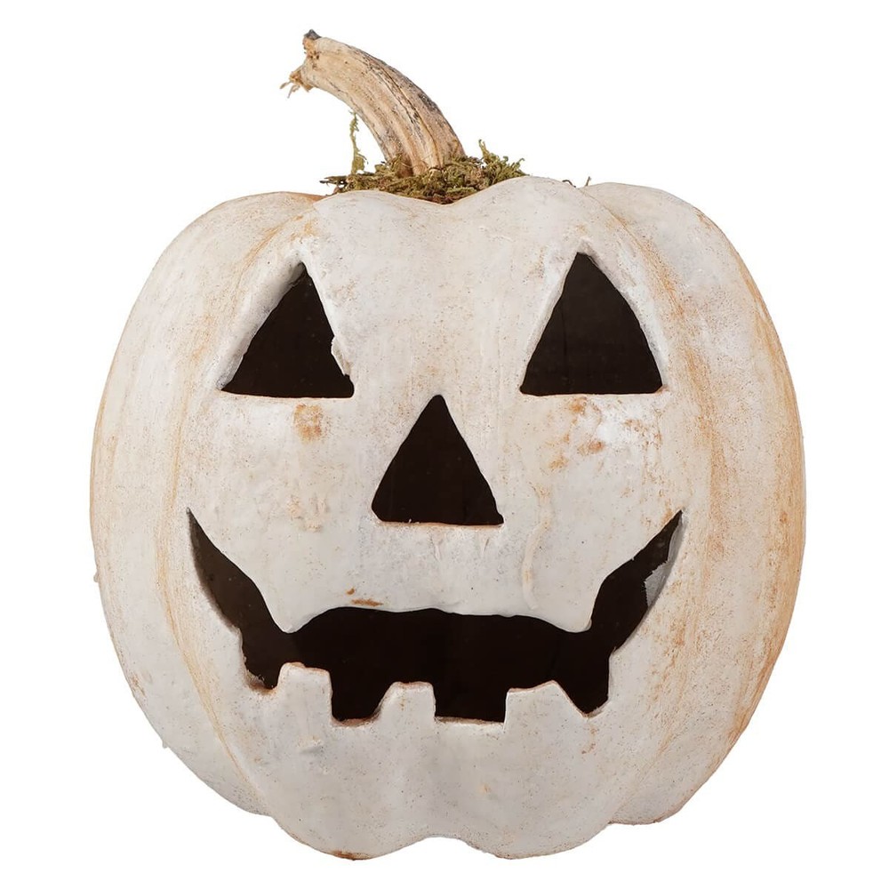 Large White Grinning Jack-O'-Lantern