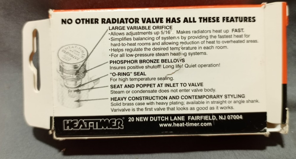 Heat Timer Varivalve Adjustable Vent Valve