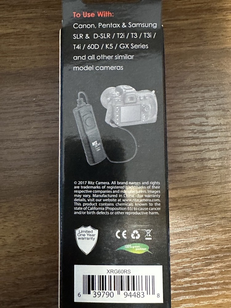 116 PCS! Ritz Gear Univ Wireless Remote Control & Remote Shutter Release BULK