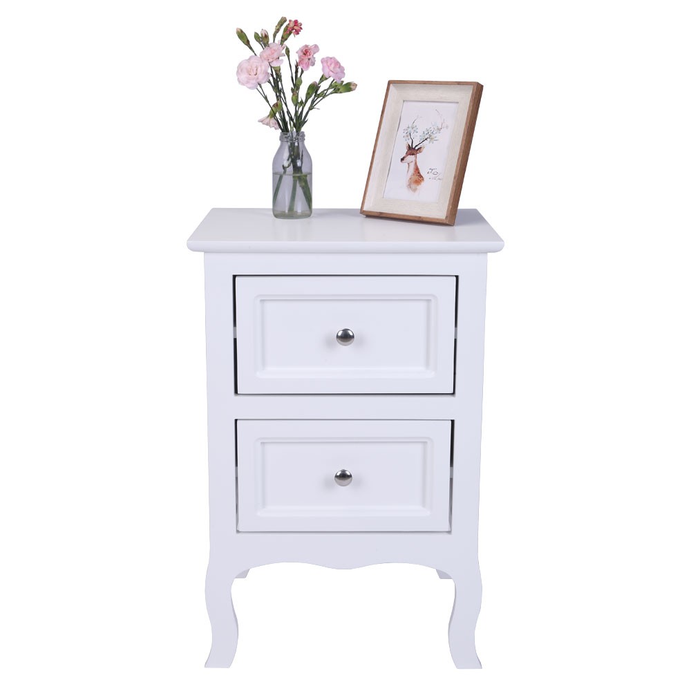【Old Code：28731413】Country Style Two-Tier Night Table Large Size White