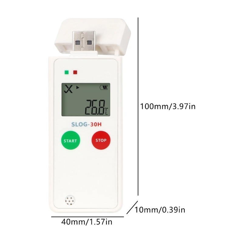 Temperature Humidity Trackings System LCD Screen Readout Data Export via USB