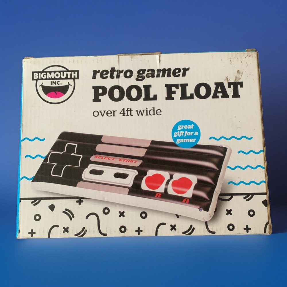Bigmouth Retro Video Game Controller Pool Float 4' Inflatable Lounge NIOpenB NES