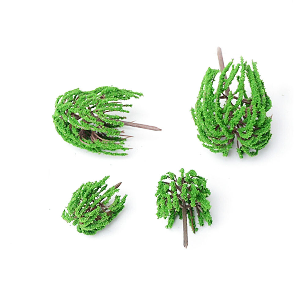 20pcs Mixed Size Willow Tree Model Train Railway Architecture Scenery Landscape