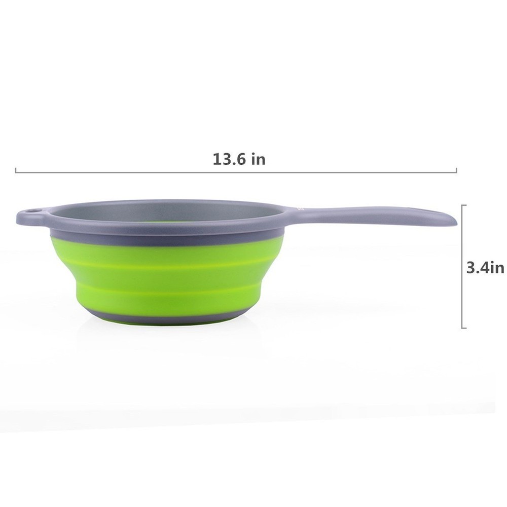 ZOER Kitchen Foldable Pasta Strainers,Collapsible Colanders with Handles,Spac...