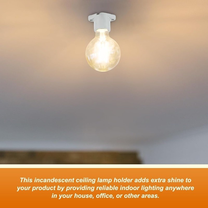 20 Pack Keyless Porcelain Light Socket E26 Replacement Garage Closet Use