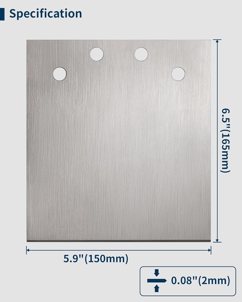 Sharpening Scraper Blade Replacement Set 2pc 6 inch SDS Max Floor Cleaning