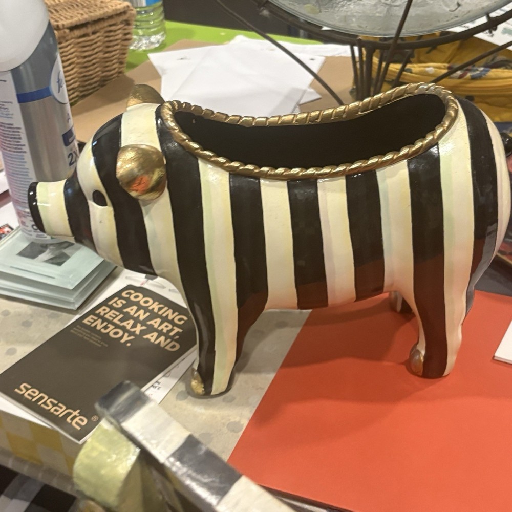 Mackenzie Childs Large Pig Planter