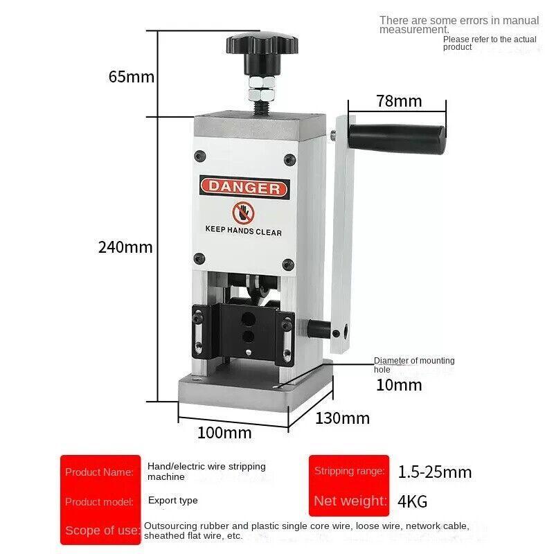 Small Household Hand-cranked Wire Stripping Machine Wire Stripping Machine