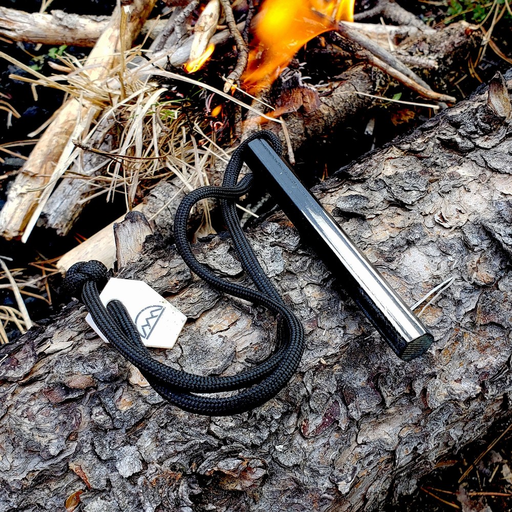 HexaLite "Mini" - Compact Ferro Rod Fire Starter - Hex Shape & Ceramic Striker