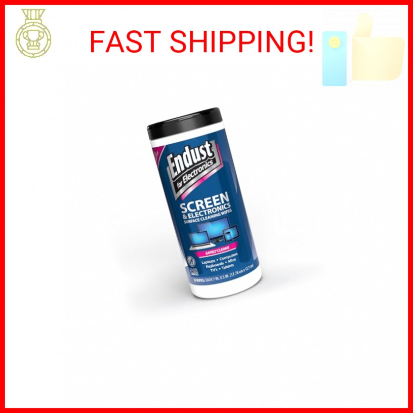 Endust for Electronics; Screen & Surface Cleaning Wipes, Great LCD and Plasma Wi