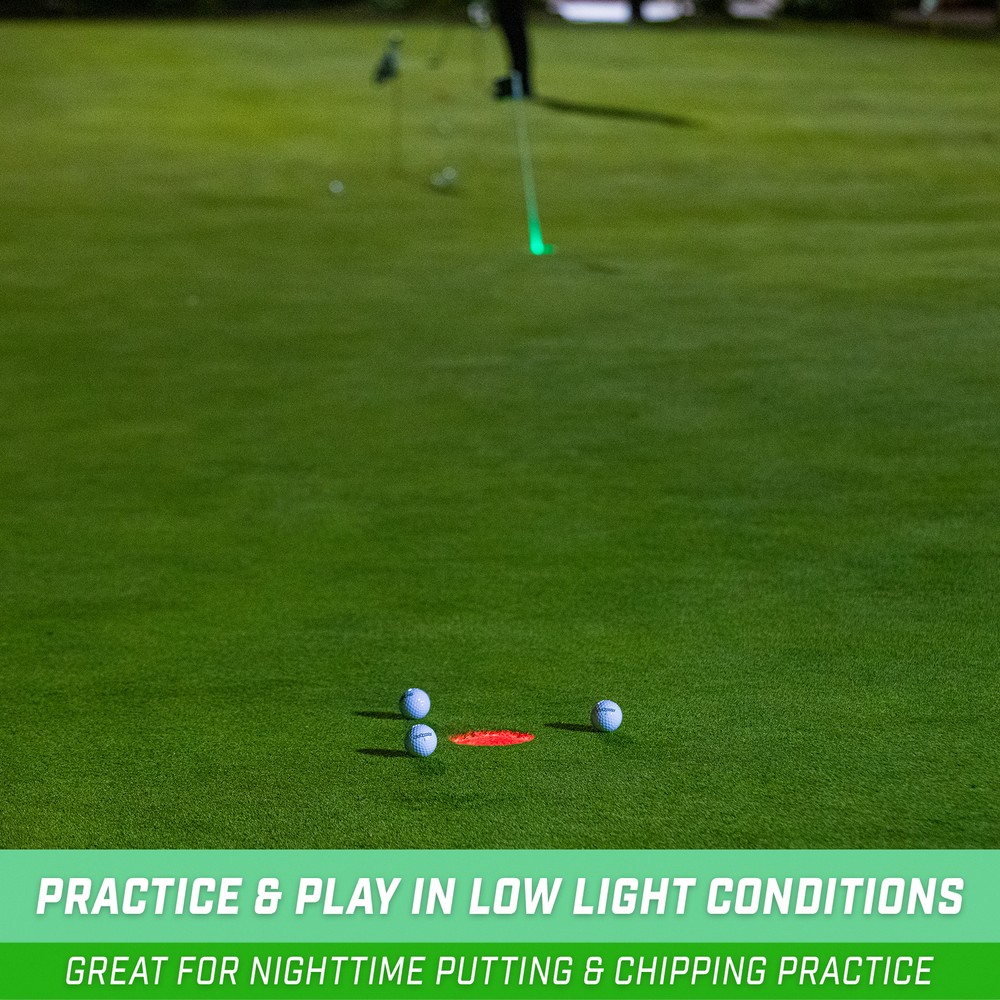 GoSports Light Up Golf Hole Lights - 3-Pack