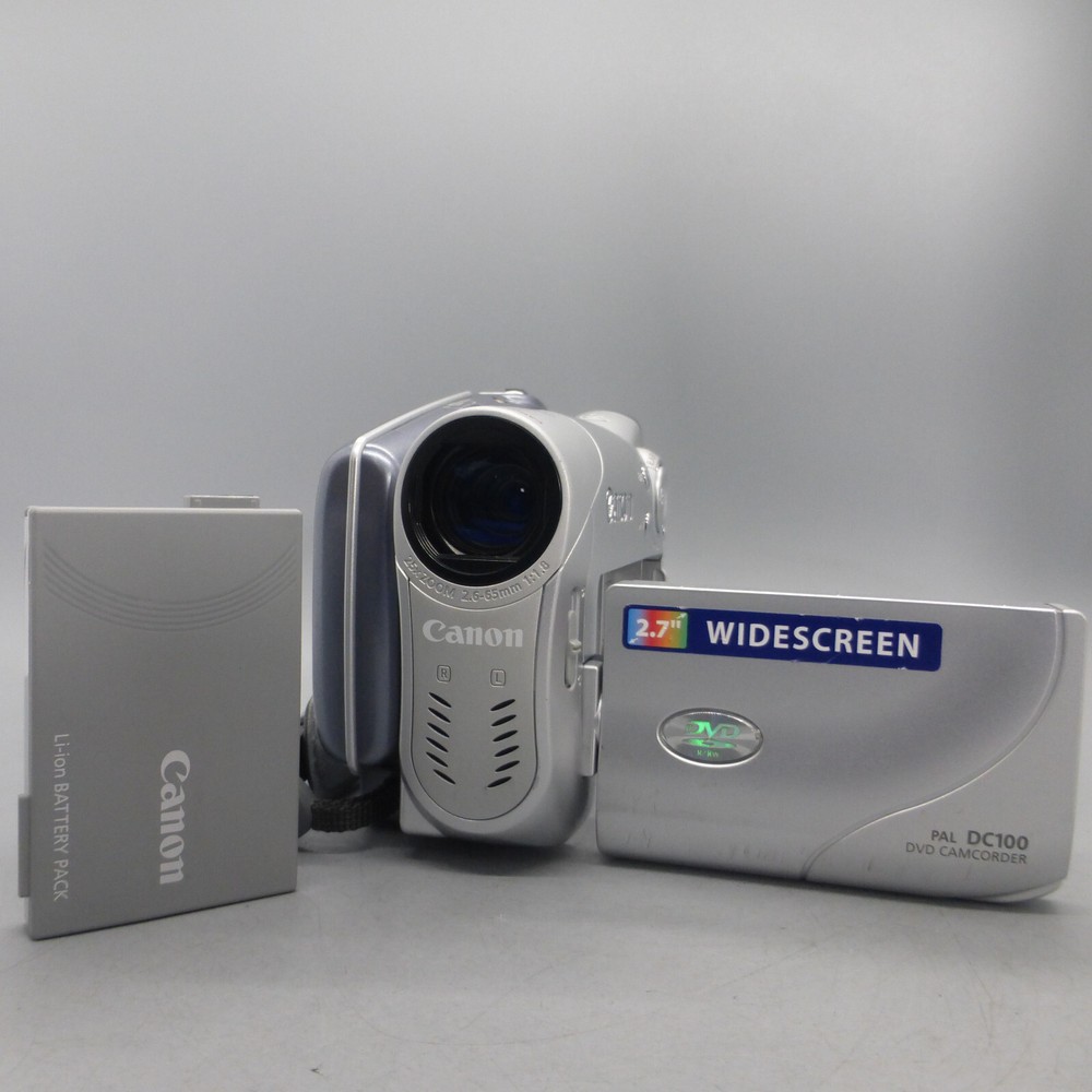 Canon DC100 Handheld DVD-RW Camcorder Silver Tested