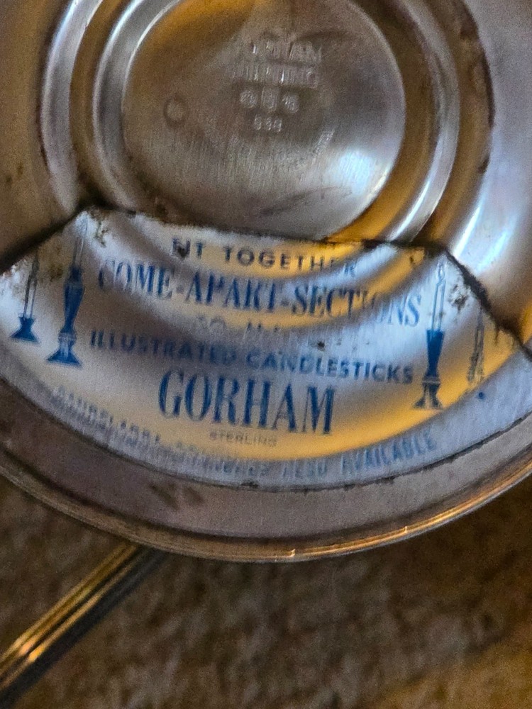 Gorham Sterling Silver 5 Lite Candelabra Puritan Pattern
