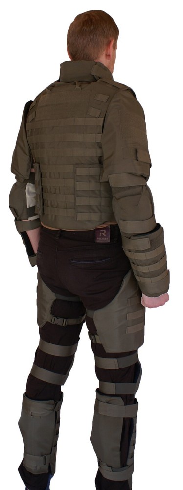 Thigh pads Olive Drab covers, size S