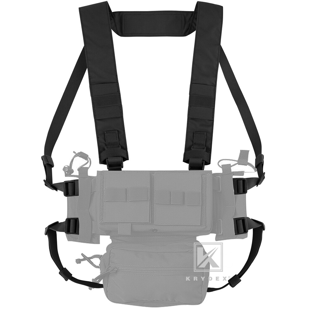 KRYDEX Micro Fight Fat Strap and Back Strap Shoulder Strap for Chest Rig Placard