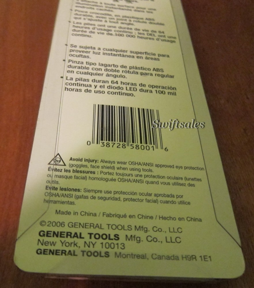 GENERAL Tools 580 - "Lite-It" Clip-On LED Light - Mini Flashlight