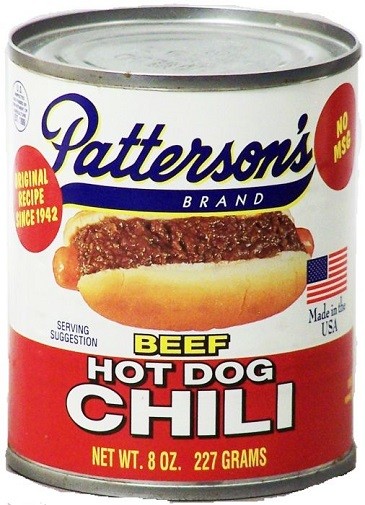 Patterson's Beef Hot Dog Chili