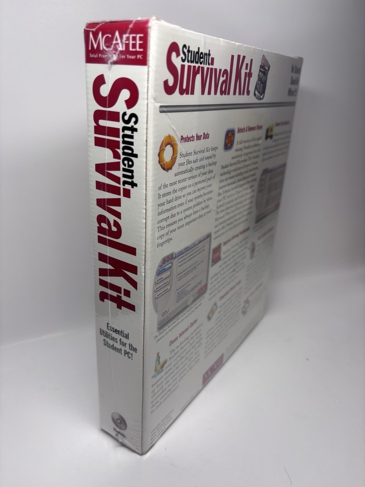 McAfee Student Survival Kit Software Y2k Sealed Never Opened
