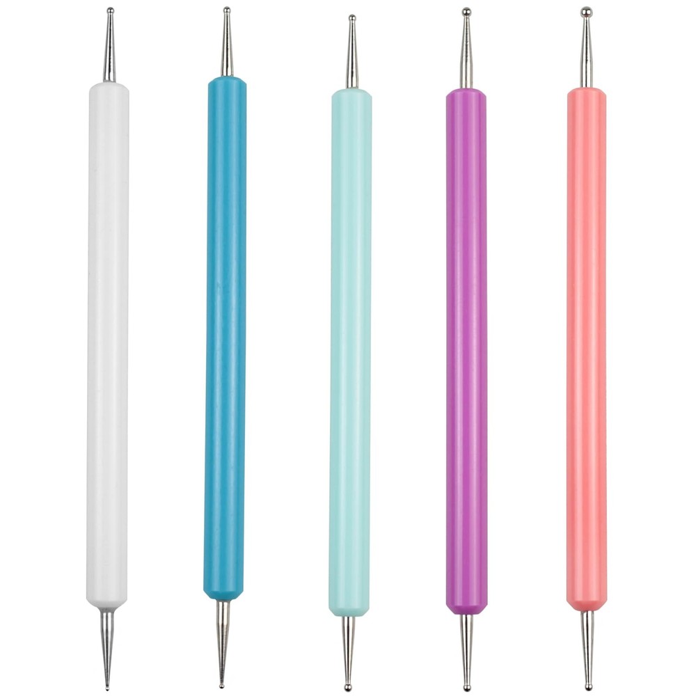 5-Piece Pattern Tracing & Embossing Stylus Set – Dual-Ended Ball Multicolored