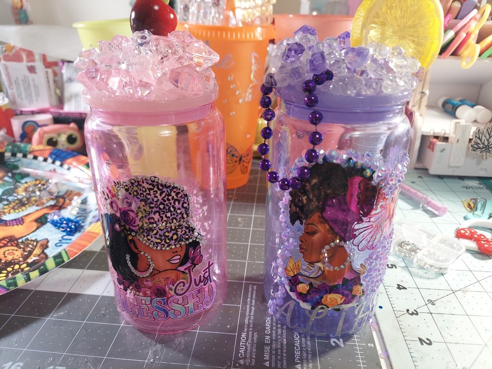 16oz Custom Glass Jar Tumbler