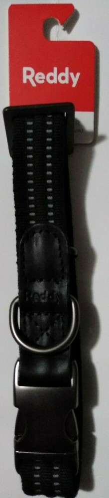 Reddy Black Webbed Dog Collar, Large, Black