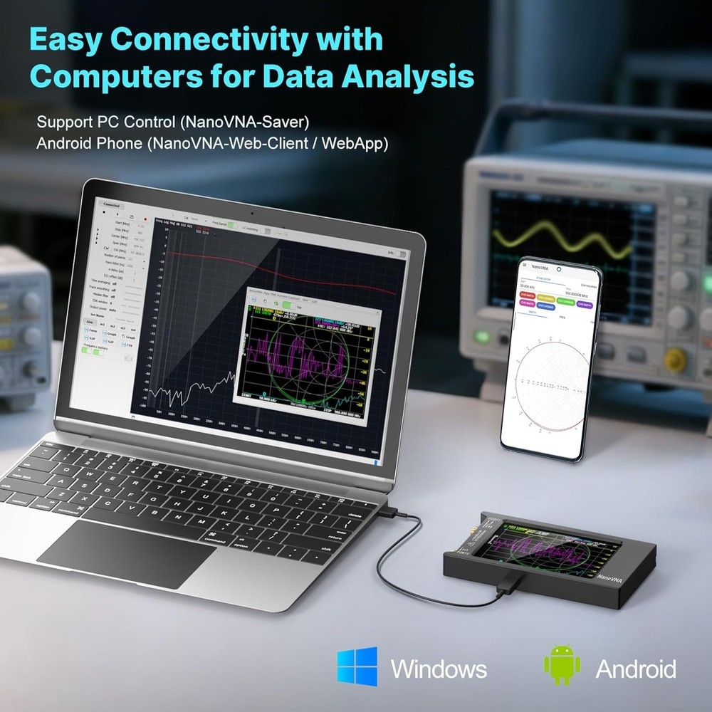 Advanced Antenna Analyzer with Improved Frequency Algorithm and Touch Display