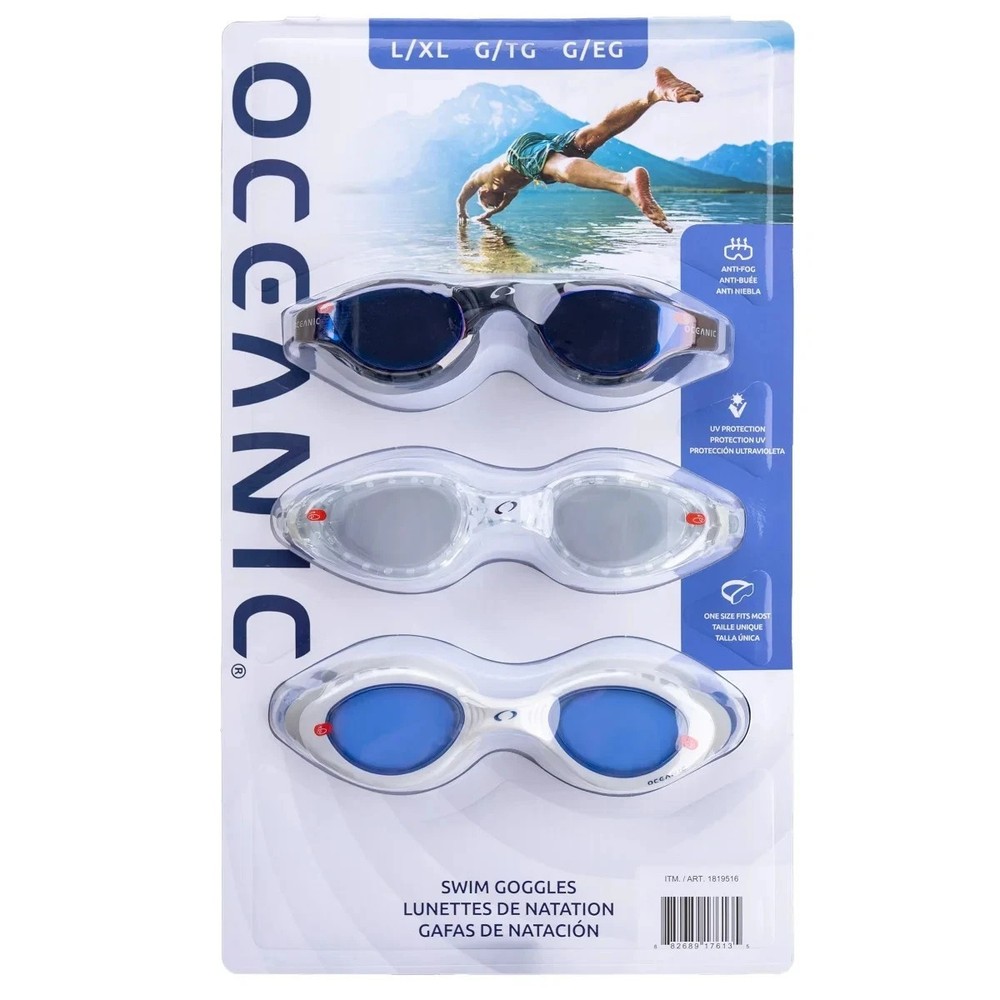 Oceanic Swim Goggles 3-Pack Large / X-Large