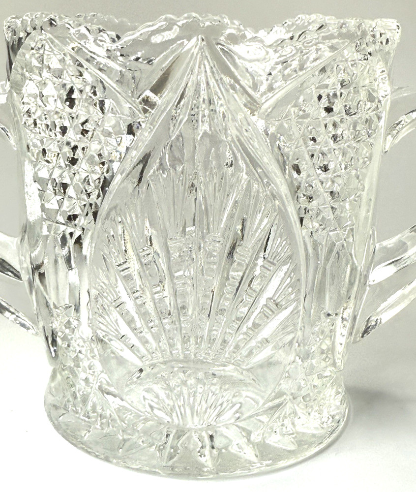 EAPG Glass Cream & Sugar Set
