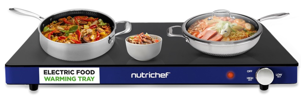 NutriChef Electric Warming Tray  (Blue)