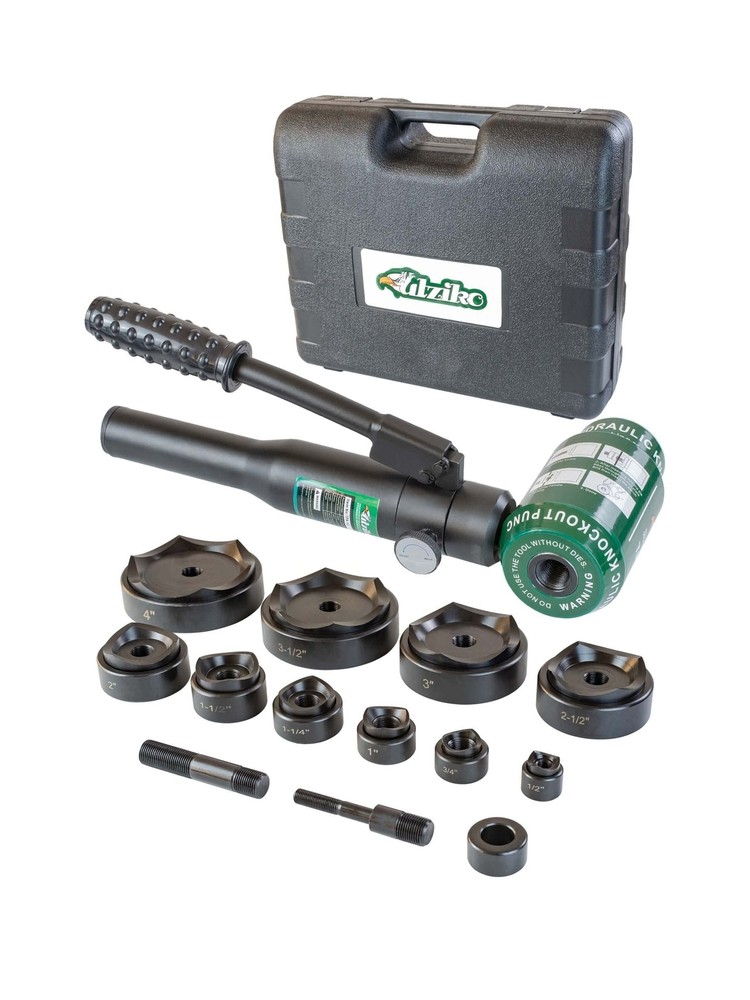 Hydraulic Knockout Punch Electrical Conduit Hole Cutter Set KO Tool Kit 1/2 t...