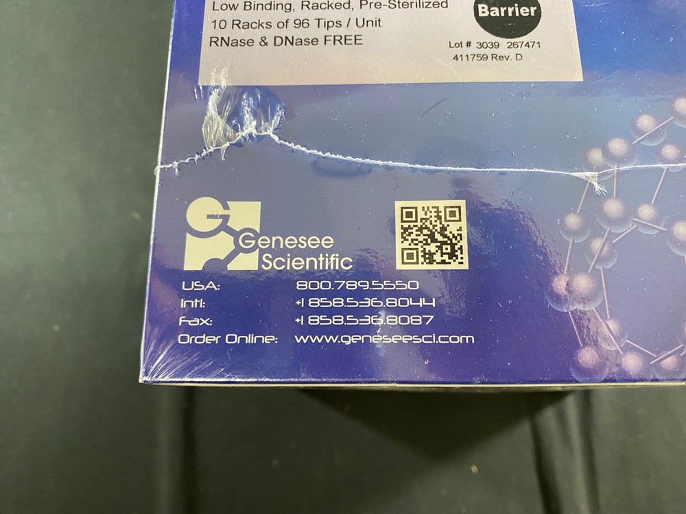 OLYMPUS PLASTICS 20µL Ergonomic Filter Pipet Tips Low Binding 24-404 (960/cs)
