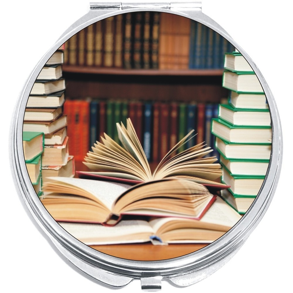 Open Books Library Compact with Mirrors - Perfect for your Pocket or Purse