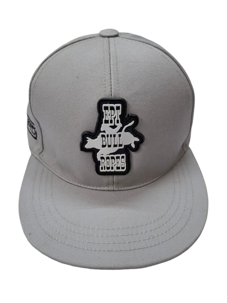 EPT Bull Ropes Grey Snap Back Net Cap - Rubber Logo