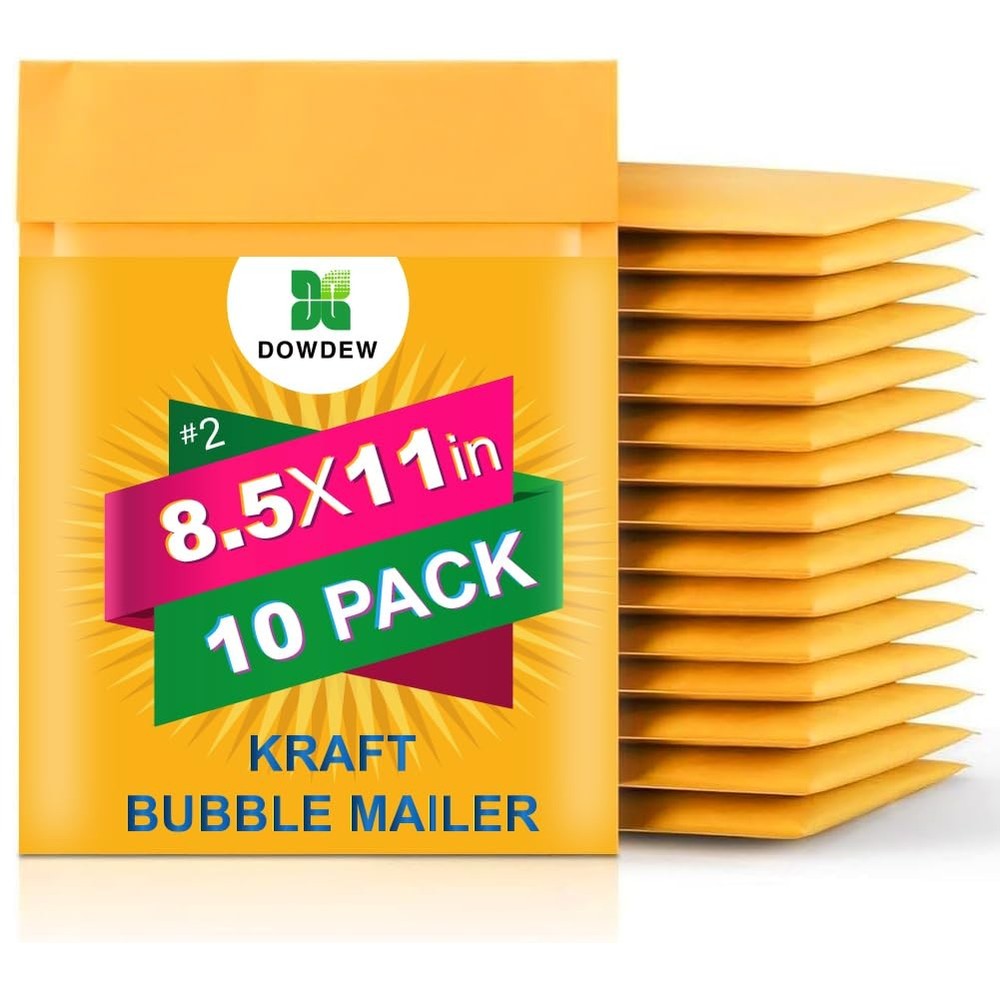 Kraft Bubble Mailers [10 Pack] Mailing Packing Envelopes #2 8.5" x 11",