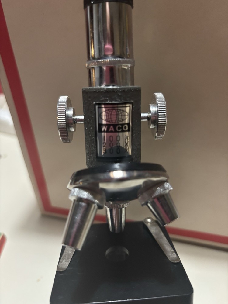 Vintage Waco Microscope W/ All Untensils