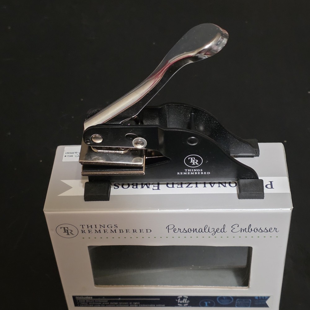 Personalized Embosser With Removable Plate "Hello Design" By Things Remembered