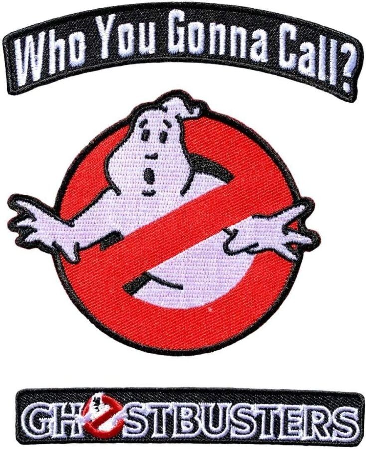 Ghostbusters Who You Gonna Call Embroidered Patch | 3PC SET - HOOK BACKING