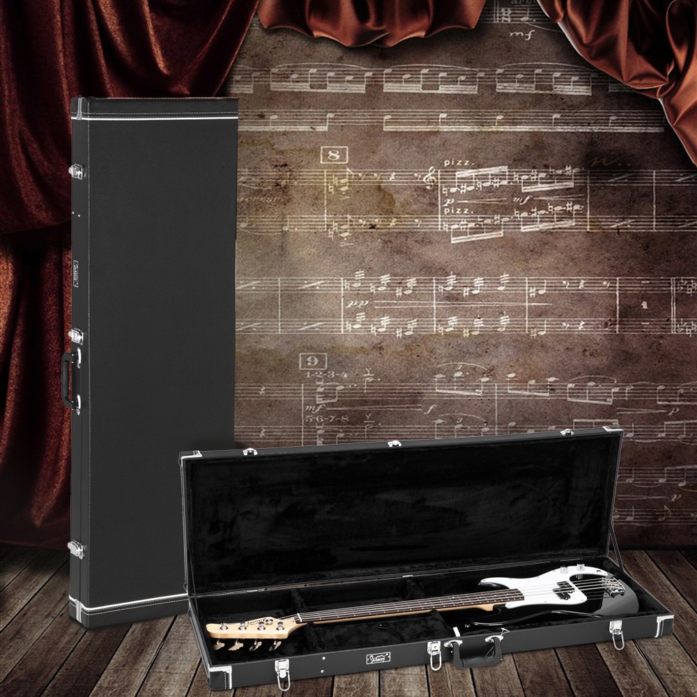 High Grade Electric Guitar Square Hard Case Flat Black